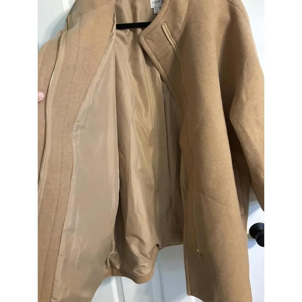 J. Crew Camel Wool Coat - Picture 8 of 9